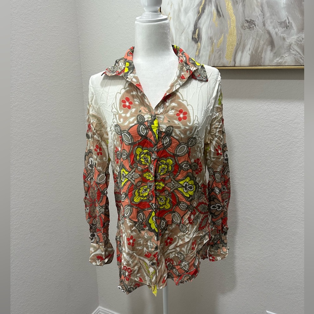 Alexis 100% Silk Button Down Shirt